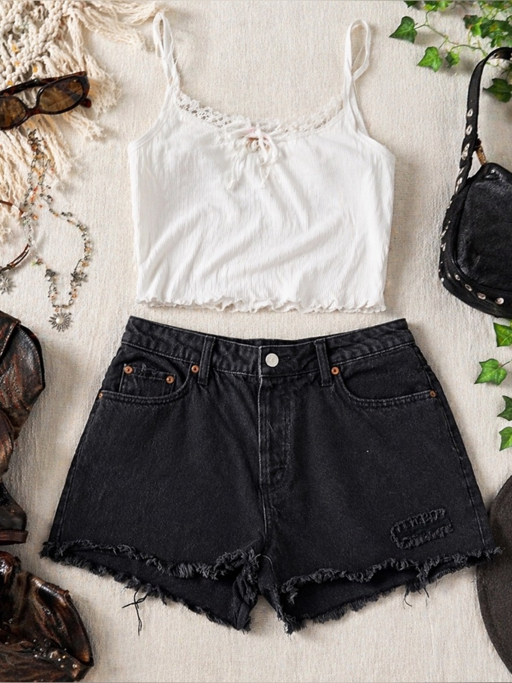 House of Harlow 1960 High-Rise Mom Shorts 100% Cotton Size 26 - Picture 11 of 11